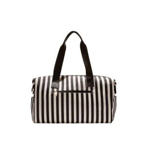 Alice + Olivia Duffel Bag Black White Vacation Weekender Tote Travel Carry On